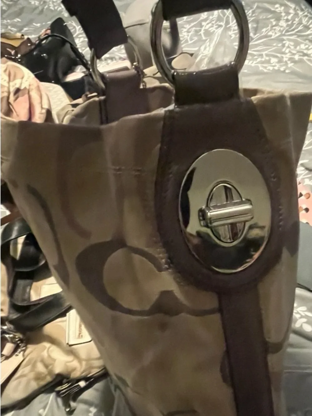 Coach Lavender Interior Shoulder Tote used